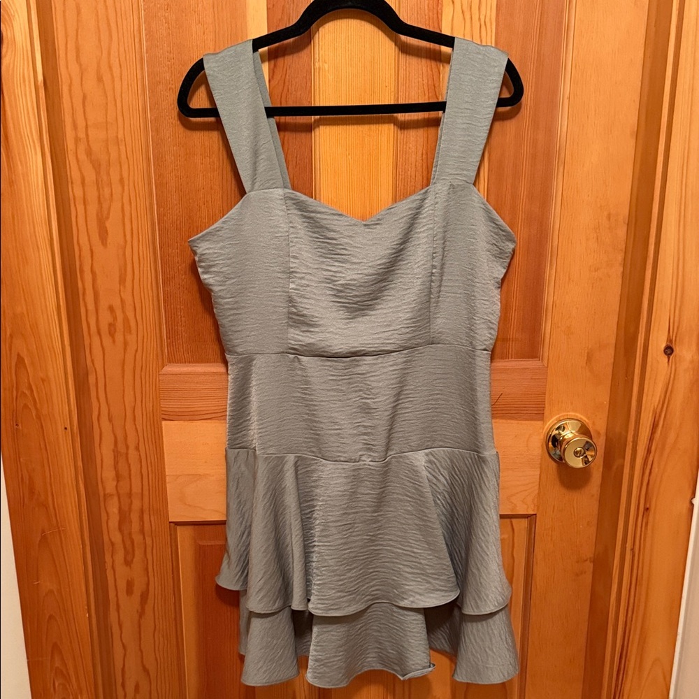 Altar'd State Green Tiered Mini Dress